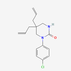 molecular formula C16H19ClN2O B15473977 Tetrahydro-1-(p-chlorophenyl)-5,5-di-2-propenyl-2(1H)-pyrimidinone CAS No. 35965-91-4
