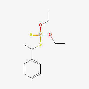 molecular formula C12H19O2PS2 B15473985 O,O-Diethyl S-(1-phenylethyl) phosphorodithioate CAS No. 37602-96-3