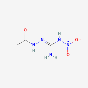 molecular formula C3H7N5O3 B15474059 1-Acetamido-3-nitroguanidine CAS No. 42216-29-5