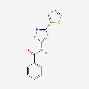 molecular formula C14H10N2O2S B15474083 N-(3-(2-Thienyl)-5-isoxazolyl)benzamide CAS No. 37852-53-2