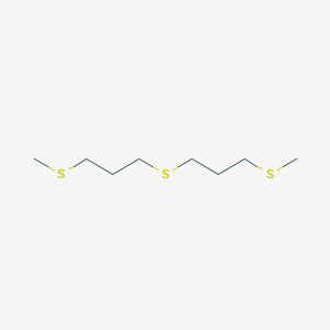 molecular formula C8H18S3 B15474105 Propane, 1,1'-thiobis[3-(methylthio)- CAS No. 39095-55-1