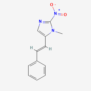 molecular formula C12H11N3O2 B15474125 1-Methyl-2-nitro-5-styryl-imidazole CAS No. 40361-82-8