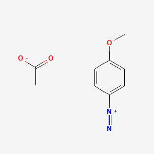 molecular formula C9H10N2O3 B15474241 Benzenediazonium, 4-methoxy-, acetate CAS No. 50715-68-9