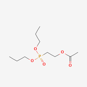 molecular formula C10H21O5P B15474354 2-Dipropylphosphonoethyl acetate CAS No. 39118-54-2