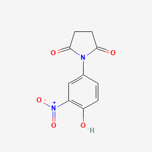 molecular formula C10H8N2O5 B15474398 1-(4-Hydroxy-3-nitrophenyl)pyrrolidine-2,5-dione CAS No. 48166-64-9