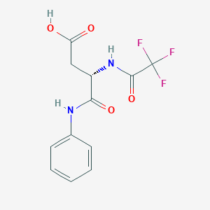molecular formula C12H11F3N2O4 B15474435 N-Phenyl-N~2~-(trifluoroacetyl)-L-alpha-asparagine CAS No. 41696-59-7