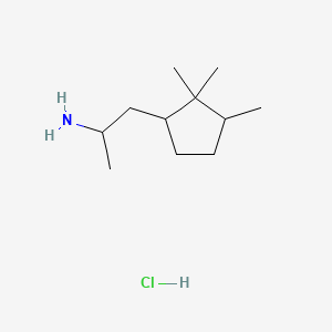 molecular formula C11H24ClN B15474437 alpha,2,2,3-Tetramethylcyclopentaneethanamine hydrochloride CAS No. 37613-62-0