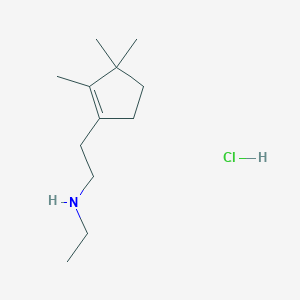 molecular formula C12H24ClN B15474480 N-Ethyl-2,3,3-trimethyl-1-cyclopentene-1-ethanamine hydrochloride CAS No. 37613-70-0