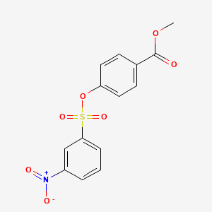 molecular formula C14H11NO7S B15474525 Methyl 4-(3-nitrophenyl)sulfonyloxybenzoate CAS No. 36601-42-0