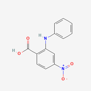 molecular formula C13H10N2O4 B15474539 Benzoic acid, 4-nitro-2-(phenylamino)- CAS No. 49551-01-1
