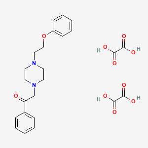 molecular formula C24H28N2O10 B15474609 Oxalic acid;2-[4-(2-phenoxyethyl)piperazin-1-yl]-1-phenylethanone CAS No. 41379-40-2