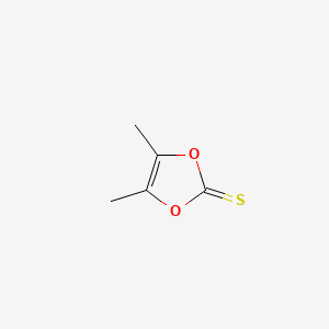 molecular formula C5H6O2S B15474615 1,3-Dioxole-2-thione, 4,5-dimethyl- CAS No. 37528-00-0