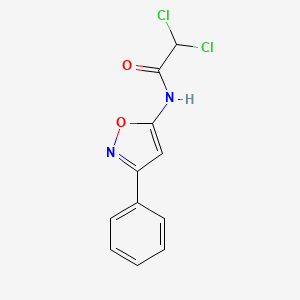 molecular formula C11H8Cl2N2O2 B15474631 Acetamide, 2,2-dichloro-N-(3-phenyl-5-isoxazolyl)- CAS No. 37852-60-1