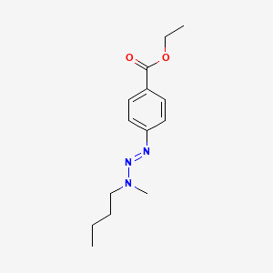 molecular formula C14H21N3O2 B15474643 Ethyl 4-[(1e)-3-butyl-3-methyltriaz-1-en-1-yl]benzoate CAS No. 35942-74-6
