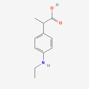 molecular formula C11H15NO2 B15474693 2-[4-(Ethylamino)phenyl]propanoic acid CAS No. 39718-85-9