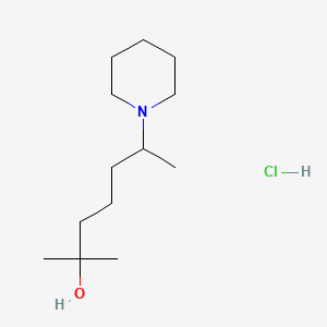 molecular formula C13H28ClNO B15474728 alpha,alpha,epsilon-Trimethyl-1-piperidinepentanol hydrochloride CAS No. 37096-79-0