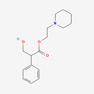 molecular formula C16H23NO3 B15474763 2-piperidin-1-ylethyl 3-hydroxy-2-phenylpropanoate CAS No. 36066-49-6