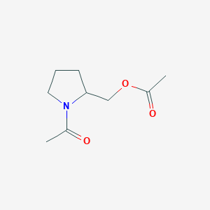 molecular formula C9H15NO3 B15474794 (1-Acetylpyrrolidin-2-yl)methyl acetate CAS No. 42366-60-9