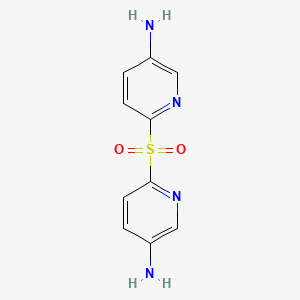 molecular formula C10H10N4O2S B15474816 Pyridine, 2,2'-sulfonylbis(5-amino- CAS No. 51706-27-5