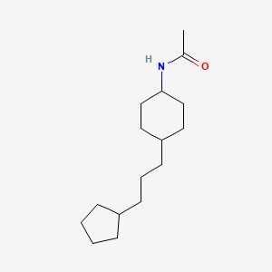 molecular formula C16H29NO B15474843 N-[4-(3-cyclopentylpropyl)cyclohexyl]acetamide CAS No. 37875-21-1