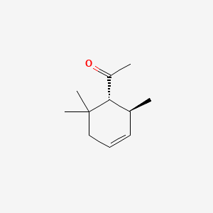 molecular formula C11H18O B15474915 Ethanone, 1-[(1R,2S)-2,6,6-trimethyl-3-cyclohexen-1-yl]-, rel- CAS No. 41435-93-2