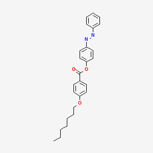 molecular formula C26H28N2O3 B15474975 4-[(E)-Phenyldiazenyl]phenyl 4-(heptyloxy)benzoate CAS No. 42366-15-4
