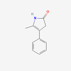 molecular formula C11H11NO B15475058 5-Methyl-4-phenyl-1,3-dihydro-2H-pyrrol-2-one CAS No. 50901-82-1