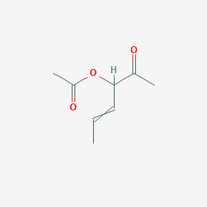 molecular formula C8H12O3 B15475078 2-Oxohex-4-en-3-yl acetate CAS No. 40797-79-3