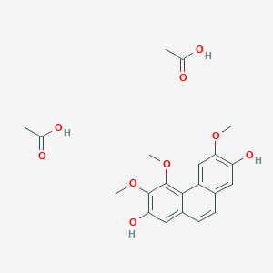 molecular formula C21H24O9 B15475088 Acetic acid;3,4,6-trimethoxyphenanthrene-2,7-diol CAS No. 39499-92-8
