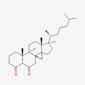 molecular formula C27H44O2 B15475244 Cholestane-4,6-dione CAS No. 35451-29-7