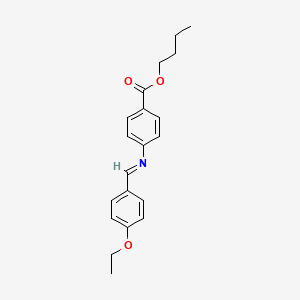 molecular formula C20H23NO3 B15475251 Butyl 4-{(E)-[(4-ethoxyphenyl)methylidene]amino}benzoate CAS No. 37177-12-1