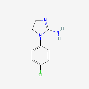 molecular formula C9H10ClN3 B15475263 1-(4-Chlorophenyl)-4,5-dihydro-1H-imidazol-2-amine CAS No. 40778-88-9