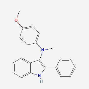 molecular formula C22H20N2O B15475285 N-(4-Methoxyphenyl)-N-methyl-2-phenyl-1H-indol-3-amine CAS No. 35173-61-6