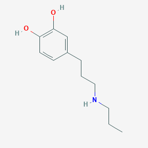 molecular formula C12H19NO2 B154753 4-[3-(Propylamino)propyl]benzene-1,2-diol CAS No. 125789-68-6