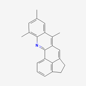 molecular formula C22H19N B15475505 Indeno(1,7-bc)acridine, 4,5-dihydro-7,9,11-trimethyl- CAS No. 36762-30-8