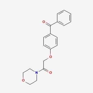 molecular formula C19H19NO4 B15475573 Benzophenone, 4-morpholinocarbonylmethoxy- CAS No. 42018-51-9