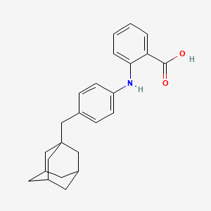 molecular formula C24H27NO2 B15475603 Anthranilic acid, N-(4-(1-adamantylmethyl)phenyl)- CAS No. 32615-27-3