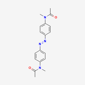 molecular formula C18H20N4O2 B15475668 Azobenzene, 4,4'-bis(N-acetyl-N-methylamino)- CAS No. 35077-51-1