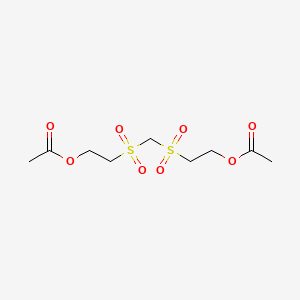molecular formula C9H16O8S2 B15475675 Ethanol, 2,2'-(methylenebis(sulfonyl))bis-, diacetate CAS No. 39227-09-3