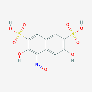 molecular formula C10H7NO9S2 B15475737 3,6-Dihydroxy-4-nitrosonaphthalene-2,7-disulfonic acid CAS No. 32446-23-4