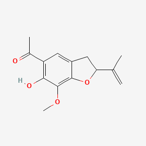 molecular formula C14H16O4 B15475750 Benzofuran deriv (herz) CAS No. 35817-13-1