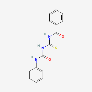 molecular formula C15H13N3O2S B15475758 N-[(Phenylcarbamoyl)carbamothioyl]benzamide CAS No. 34752-94-8