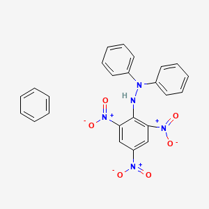 molecular formula C24H19N5O6 B15475786 Benzene;1,1-diphenyl-2-(2,4,6-trinitrophenyl)hydrazine CAS No. 32819-98-0