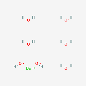 molecular formula BaH2O2.5H2O<br>BaH12O7 B15475835 Barium(2+);dihydroxide;pentahydrate CAS No. 32694-96-5