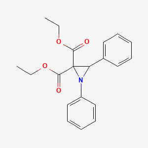 molecular formula C20H21NO4 B15475997 Diethyl 1,3-diphenylaziridine-2,2-dicarboxylate CAS No. 35757-81-4