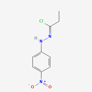 molecular formula C9H10ClN3O2 B15476088 Propionyl chloride 4-nitrophenylhydrazone CAS No. 39209-27-3