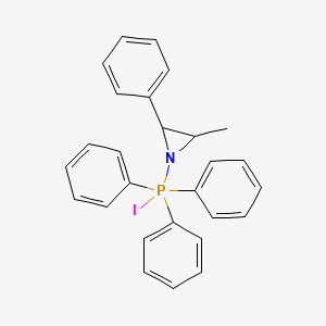 molecular formula C27H25INP B15476196 trans-Iodo(2-methyl-3-phenyl-1-aziridinyl)triphenylphosphorane CAS No. 30383-51-8