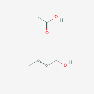 molecular formula C7H14O3 B15476219 Acetic acid;2-methylbut-2-en-1-ol CAS No. 33425-30-8