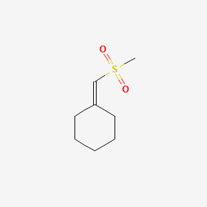 molecular formula C8H14O2S B15476273 Sulfone, cyclohexylidenemethyl methyl CAS No. 35378-31-5