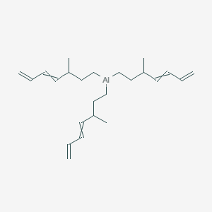 molecular formula C24H39Al B15476376 Tris(3-methylhepta-4,6-dien-1-YL)alumane CAS No. 37443-53-1